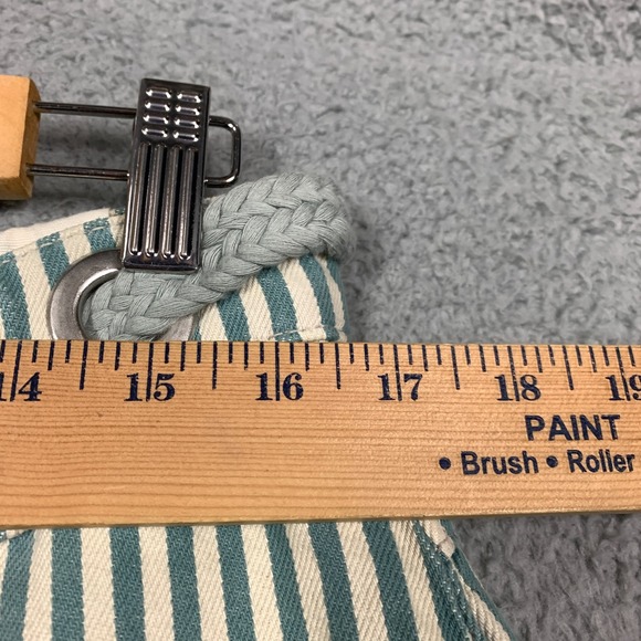 Free People We The Free Moxie Jeans Women's 29 Green Railroad Striped Low-Slung - Picture 10 of 12